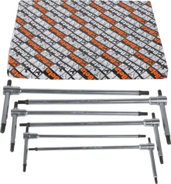 Set çelësa imbus tipi T Beta Tools 951/S6, 6 copë, me kuti, ngjyrë argjendi