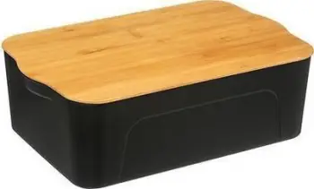 Kuti plastike 5 Five Simply Smart, 13.5L, me kapak bambuje, e zezë