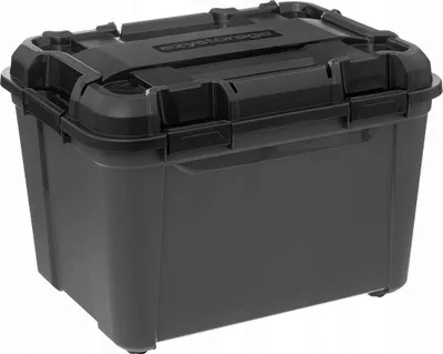 Kuti plastike me rrota 5five BUNKER+ 160L, me kapak, e zezë - 1