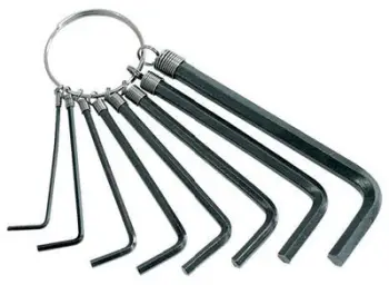 Set çelësa imbus L-Form Mega 48010, 2-10mm, 10 copë, të zezëzuar