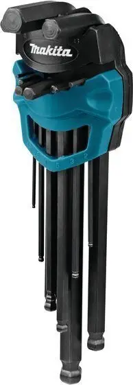 Set çelësa imbus Makita B-65894, 9 copë, kokë sferike, shumëngjyrësh