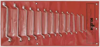 Set çelësash unazorë të përkulur Kuźnia Sułkowice, 13 copë, 6-32mm, i argjendtë