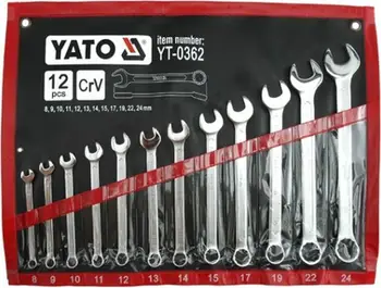 Set çelësash YATO YT-0362, 12 copë, 8-24 mm, i argjendtë