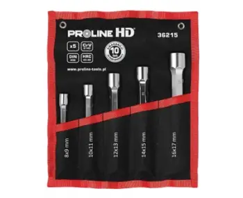 Set çelësash tubularë Pro Line 36215, 8 17mm, 5 copë, argjendtë