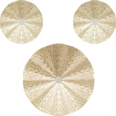 Set dekorativ muri Atmosphera Leslie, 3 copë, metal, ngjyrë ari - 1