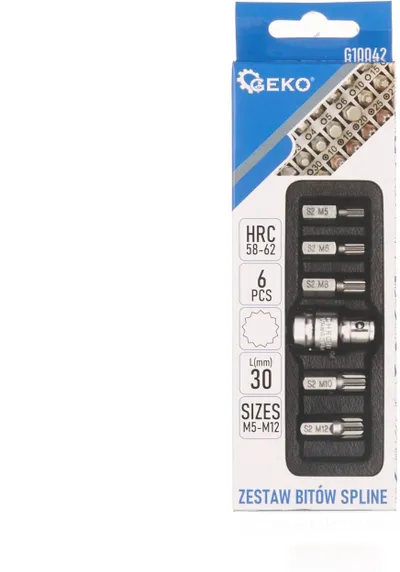 Set çelësa spline Special M5 M12, 6 copë, krehër 1/2", çelik S2 - 2