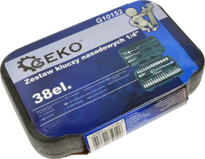 Set çelësash tubë GEKO 1/4", 38 pjesë, CrV, në kuti plastike - 2