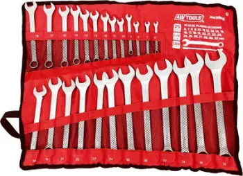 Set çelësa kombinues AWTools AW39818, 25 copë, 6-32mm, matte