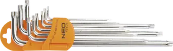 Set çelësa Torx NEO 09-526, L-type T10-T50, 9 copë