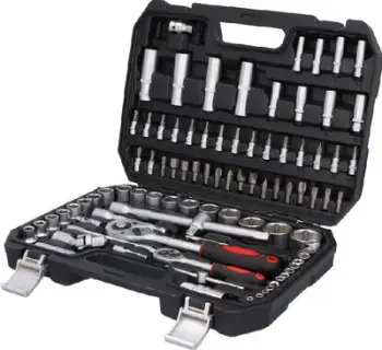 Set çelësa nasadë Faster Tools 8825, 94 copë, 1/2" dhe 1/4", në valixhe plastike