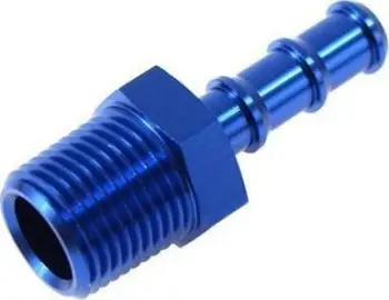 Nipël alumini TurboWorks 1/2"-14NPT, për tub 12mm, argjendtë