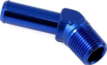 Nipel TurboWorks D45, për zorrë AN6, alumini, i zi