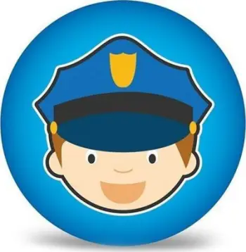 Top lodër Artyk Policeman, PVC, 23 cm, shumëngjyrësh