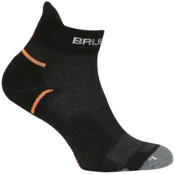 Çorape vrapimi Brubeck Running Sports, me jone argjendi, madhësia 39/41, të zeza