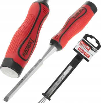 Daltë druri Tvardy 100521, 10mm CrV, dorezë ergonomike, e kuqe