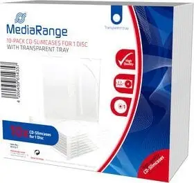 Kuti Slim për CD MediaRange, 5.2mm, tabaka transparente, paketim 10 copë