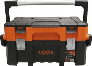 Kuti veglash Boxer Toolbox, cilësi profesionale, plastike, portokalli