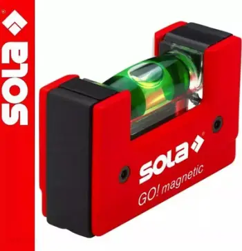 Nivel plastik Sola GO Magnetic, kompakt 68x21x42mm, me magnet neodim