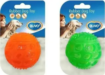 Top lodër për qen Duvo+ Floating Ball, 5.5 cm, TPR, portokalli jeshi