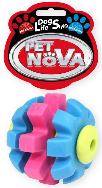 Top për qen Pet Nova TPR Superdentball, 7cm - 1