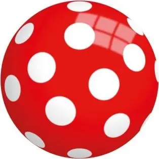 Top lodër Simba Colored Ball, 23cm, me pika, i kuq