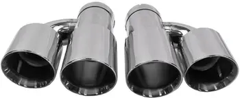Dalje shkarkimi universale çelik inox, dalje 89mm x2, hyrje 70mm, të argjendta