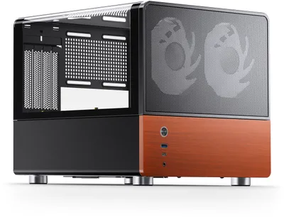 Kutia kompjuterike Jonsbo V12 Micro ATX, mini tower, xham panoramik, e zezë - 1