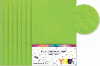 Set dekorativ filci Noster, 8 copa, i gjelbër