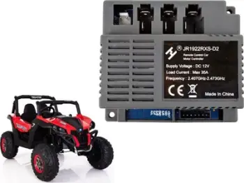 Njesi kontrolli JR1922RXS D2, për makinë lodër elektrike XMX603 XMX615 Unimog, e zezë
