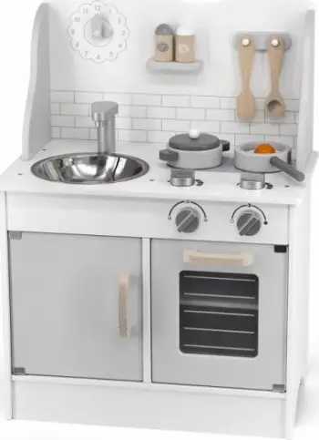 Kuzhinë lodër druri Viga PolarB Kitchen, e hirtë