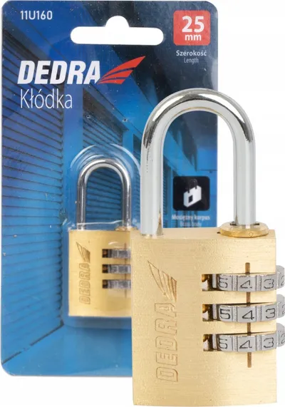 Kyç sigurie Dedra 11U160, metalik - 3