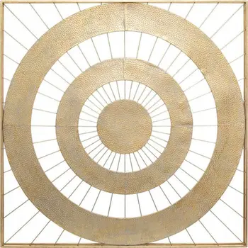 Dekor muri Atmosphera Louise, metal 90 x 90 cm, ngjyrë ari