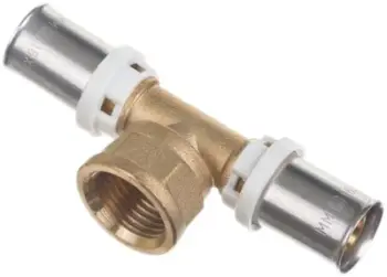 Nyje tresh Qik Press Brass Tee 26x3/4" FI, bronz i farkëtuar, profil H TH U