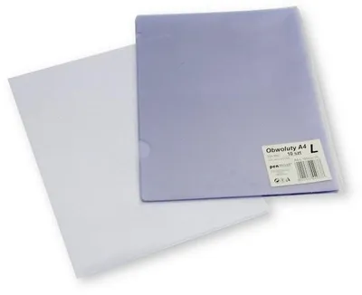 Futrolla plastike PENWORD PEN SLEEVE A4, L format, 155 mikron, set 10 copë, transparente - 1