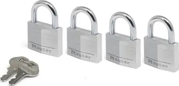 Set dryna Master Lock, 40mm, alumini, 4-pin, një çelës për 4 copë