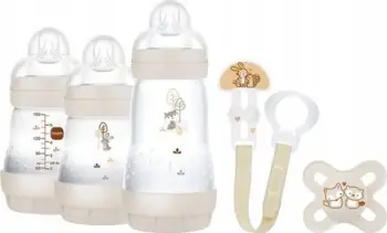 Set dhuratë për foshnje MAM 1230 Welcome to the World, unisex, me biberona dhe qetësues