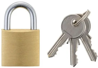 Kyç varës Hanging Lock HL403A, 30mm, bronzi - 1