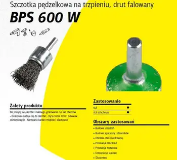 Furrë teli Klingspor K.BRUSH CUP BPS600W, 30mm, bosht 6mm, tel i valëzuar