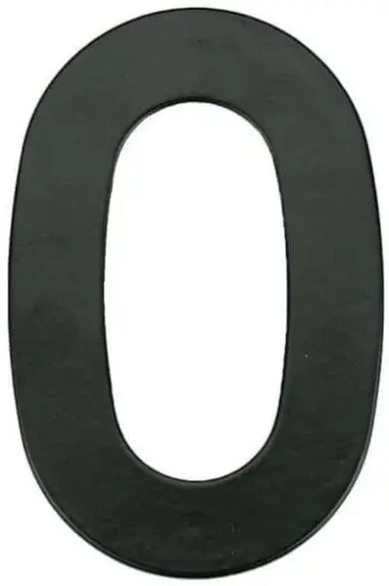 Numër shtëpie INA MB-0, 145mm, shifra 0, i zi