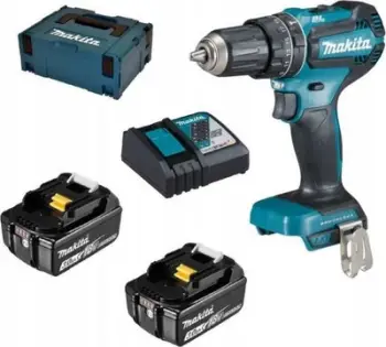 Trapano vidhosëse Makita DHP485RFJ, 18V, 2x bateri 3Ah, pa furça, blu