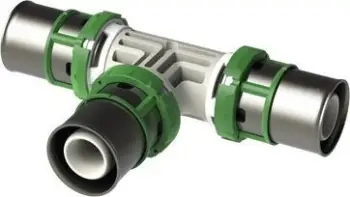 Nyje T Comap MultiSkin PPSU, 20 mm, 3x press, gri