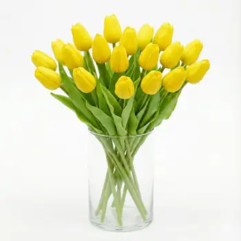 Lule artificiale tulipan Saska Garden Yellow Tulip, 31cm, e verdhë