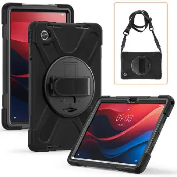 Futrolë tablet ESTUFF ES681910, stendë 360°, me rrip shpatulle, e zezë