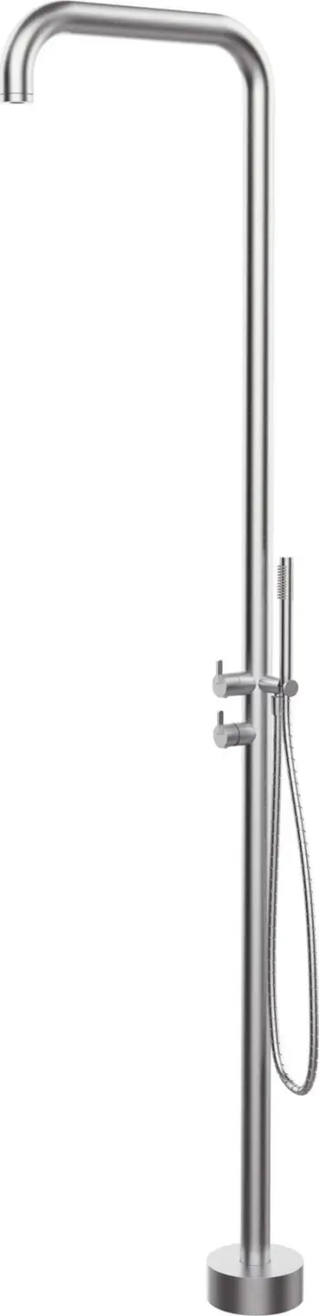 Set dushi Deante NQS F4GM, bateri dyshemeje, kokë dushi fikse, çelik inox