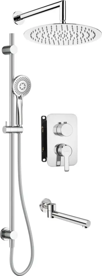Set dushi i fshehtë Deante BXYW0QAM, Mixing Box, inox, krom