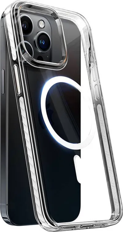 Futrollë Torras Spark për iPhone 15 Pro, MagSafe, transparente - 1