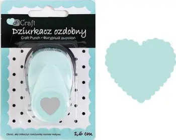 Gërshërë dekorative Dalprint Hearts, 15mm, për letër, e bardhë