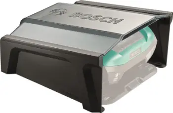 Garazh për kositëse robotike Bosch Indego, çati transparente, i zi