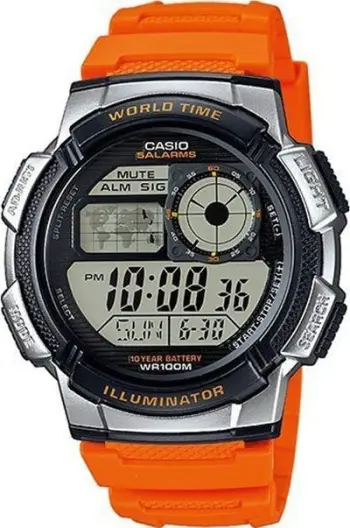 Ora digjitale Casio AE-1000W-4BV, Youth Series, 100M water resistant, e bardhë