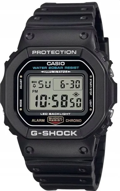 Orë digjitale Casio G Shock DW 5600UE 1ER, për meshkuj, e zezë - 1